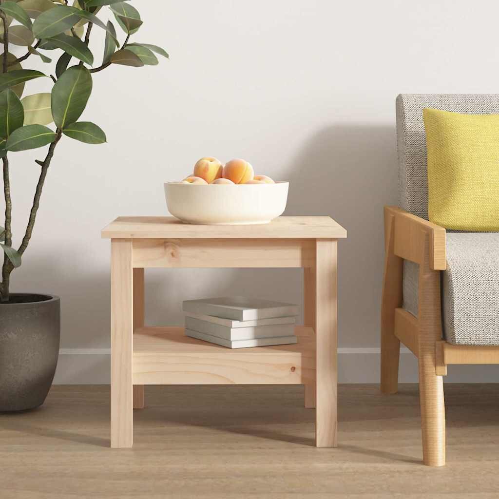 vidaXL Холна маса 45x45x40 см масивна дървесина бор
