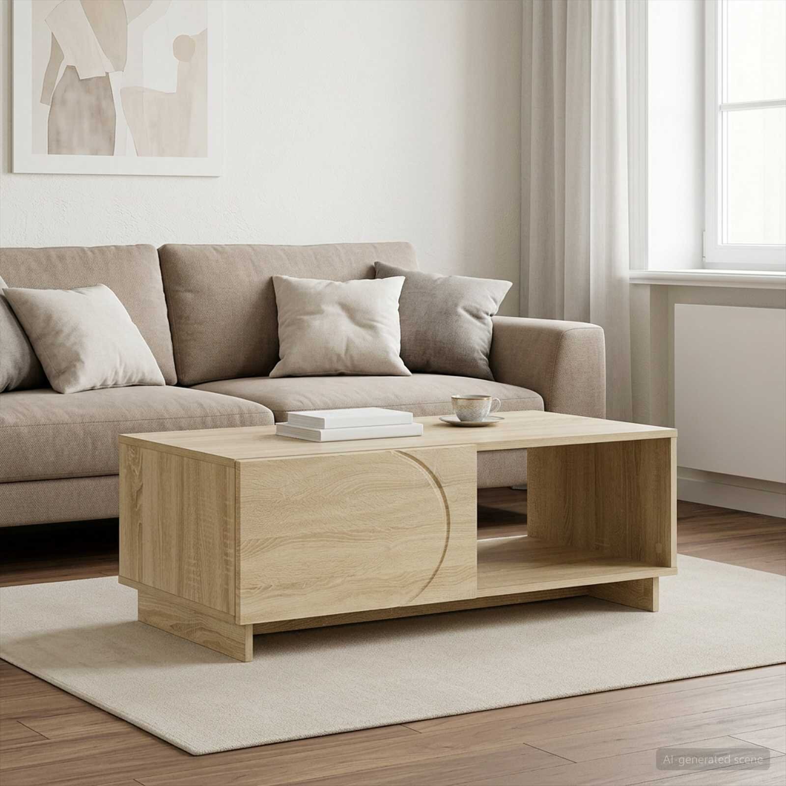 vidaXL Холна маса Дъб сонома 95 x 505 x 35 см Инженерно дърво