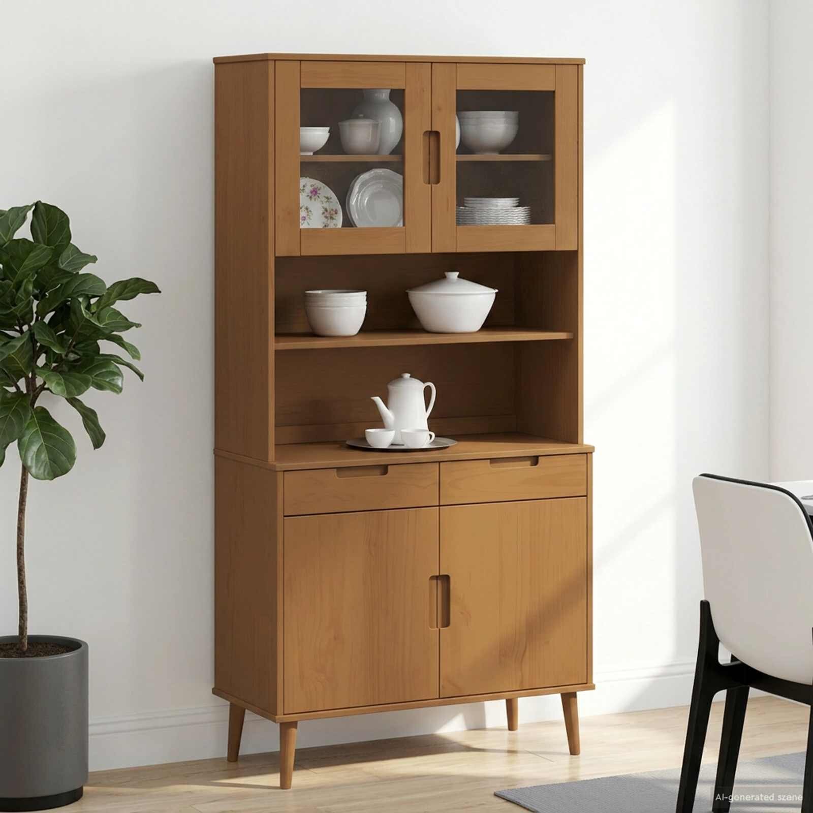 vidaXL хранилка MOLDE Карамел 90 x 35 x 100 см