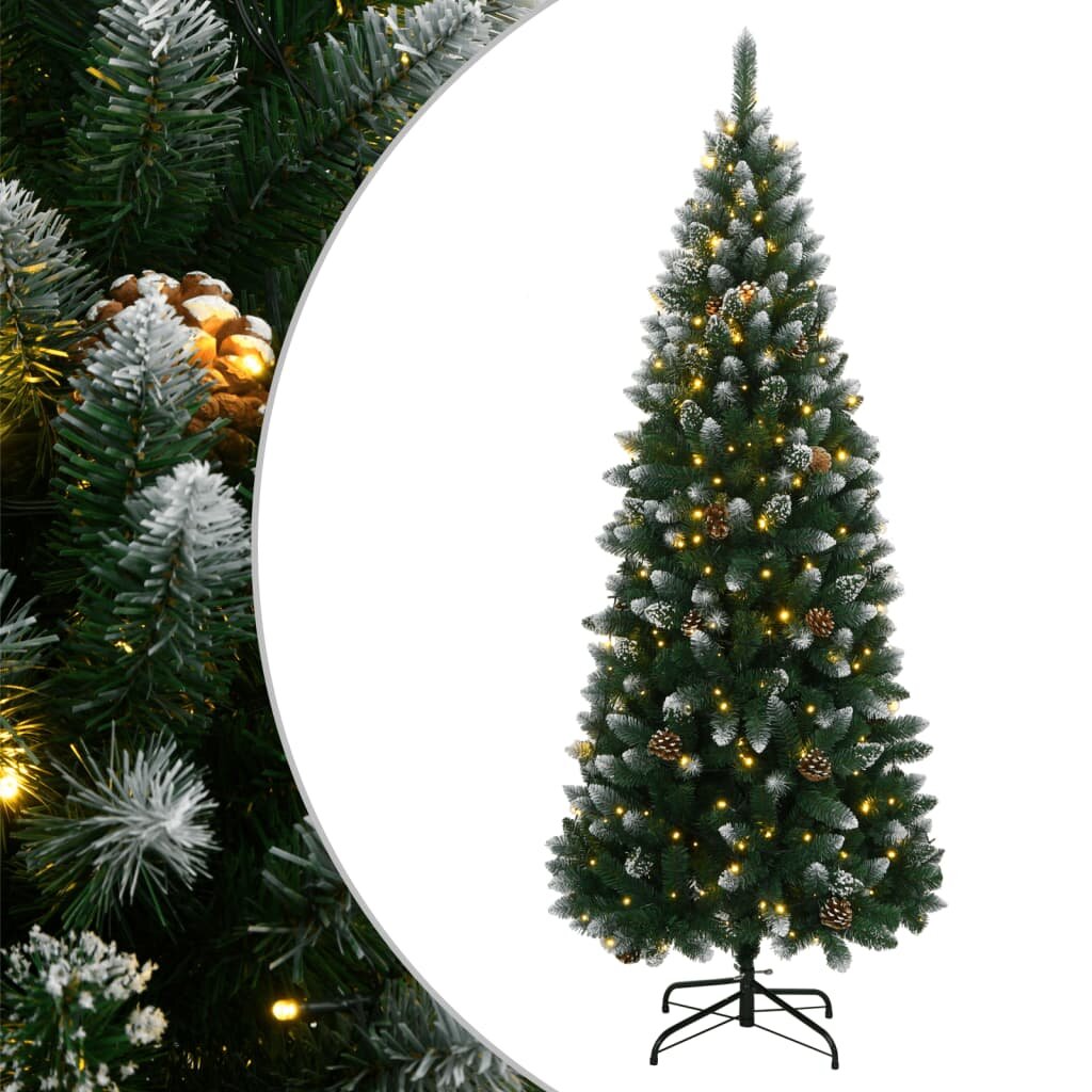 vidaXL Изкуствена коледна елха 150 LED 120 см