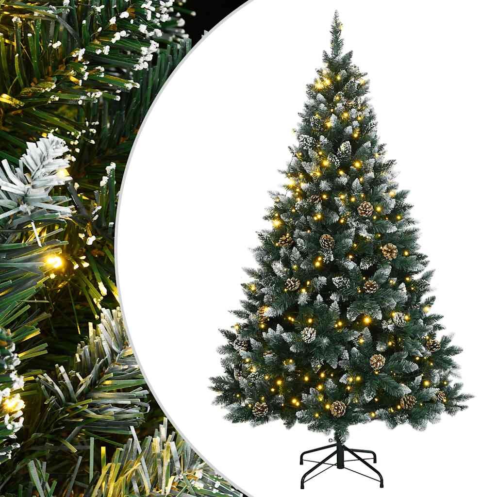 vidaXL Изкуствена коледна елха 300 LED 240 см