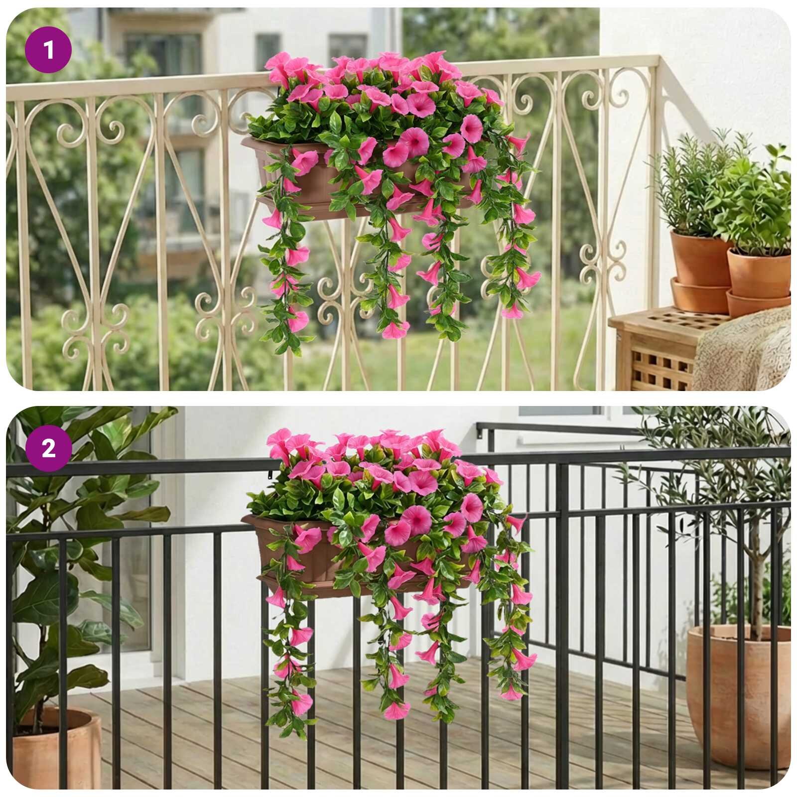 vidaXL Изкуствени цветя Лилаво червено 55 x 20 x 55 см
