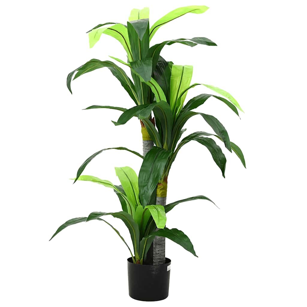 vidaXL Изкуствено дърво Dracaena 36 листа 120 см зелено