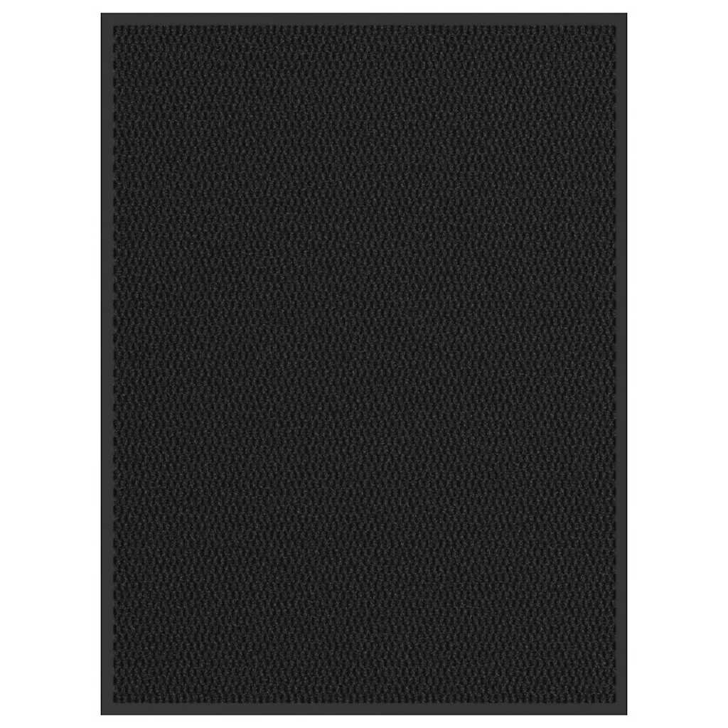 vidaXL Изтривалка черна 90x120 см