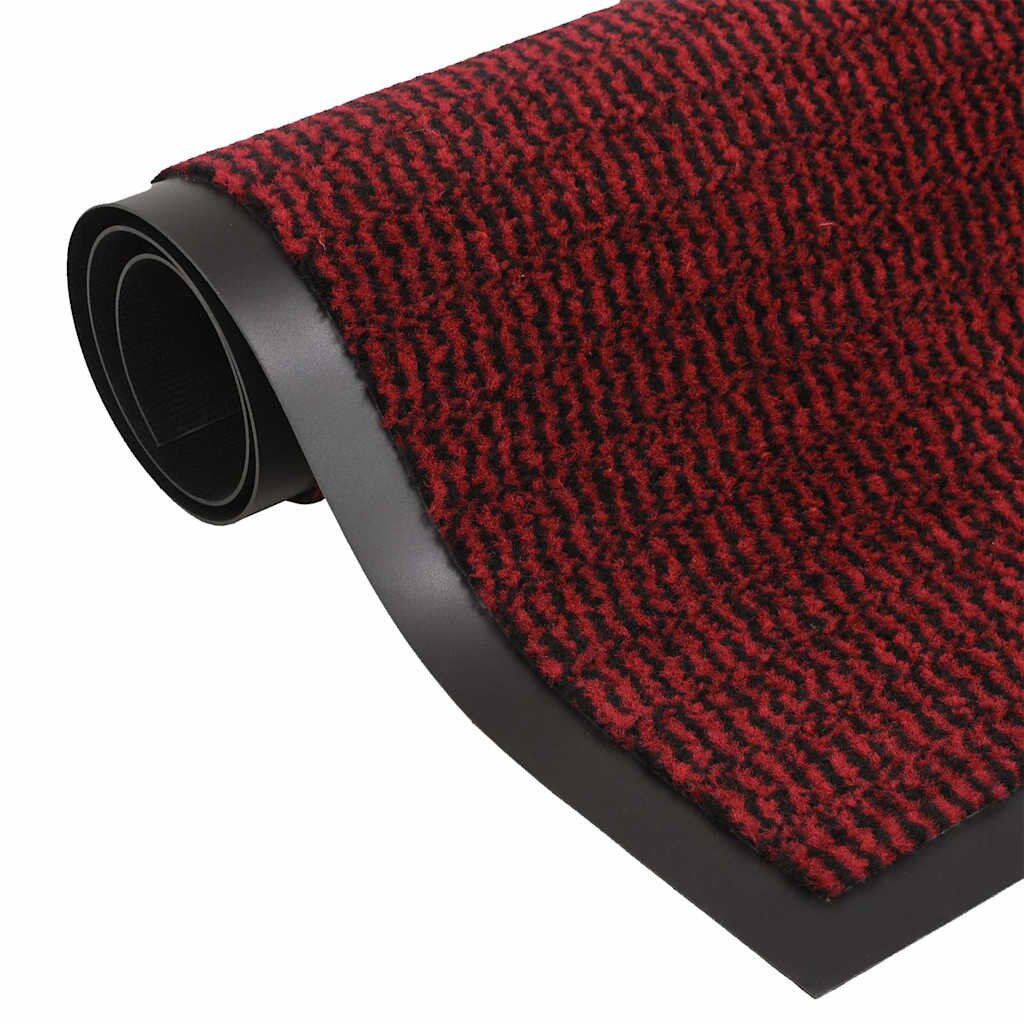 vidaXL Изтривалка тъфтинг 60x150 см червена