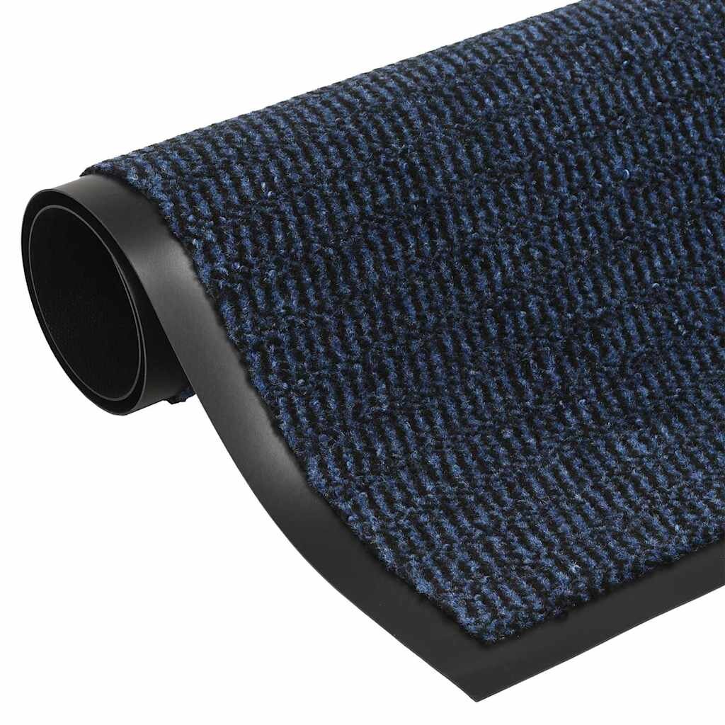 vidaXL Изтривалка тъфтинг 60x150 см синя