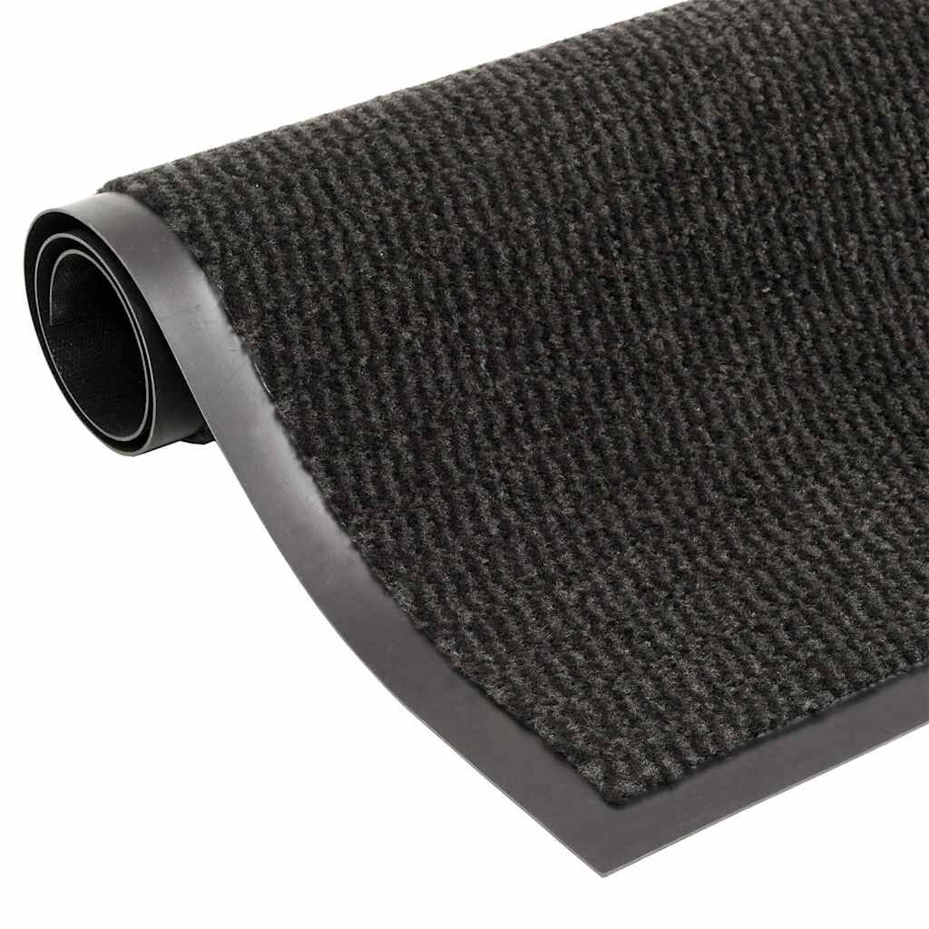 vidaXL Изтривалка тъфтинг 60x180 см черна
