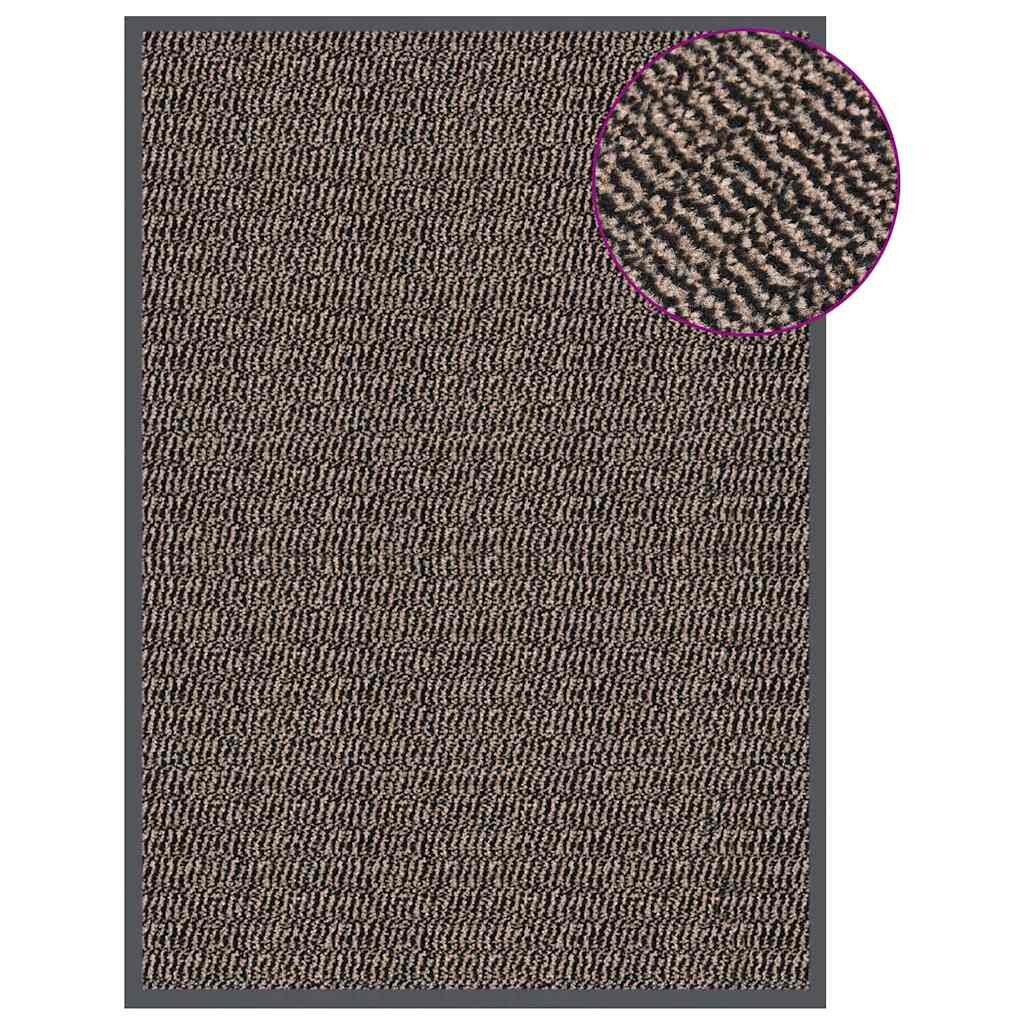 vidaXL Изтривалка тъфтинг 60x90 см тъмнокафява