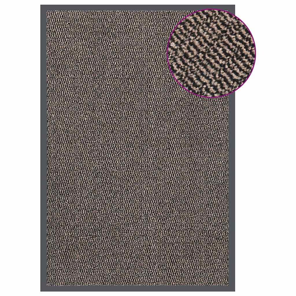 vidaXL Изтривалка тъфтинг 80x120 см тъмнокафява