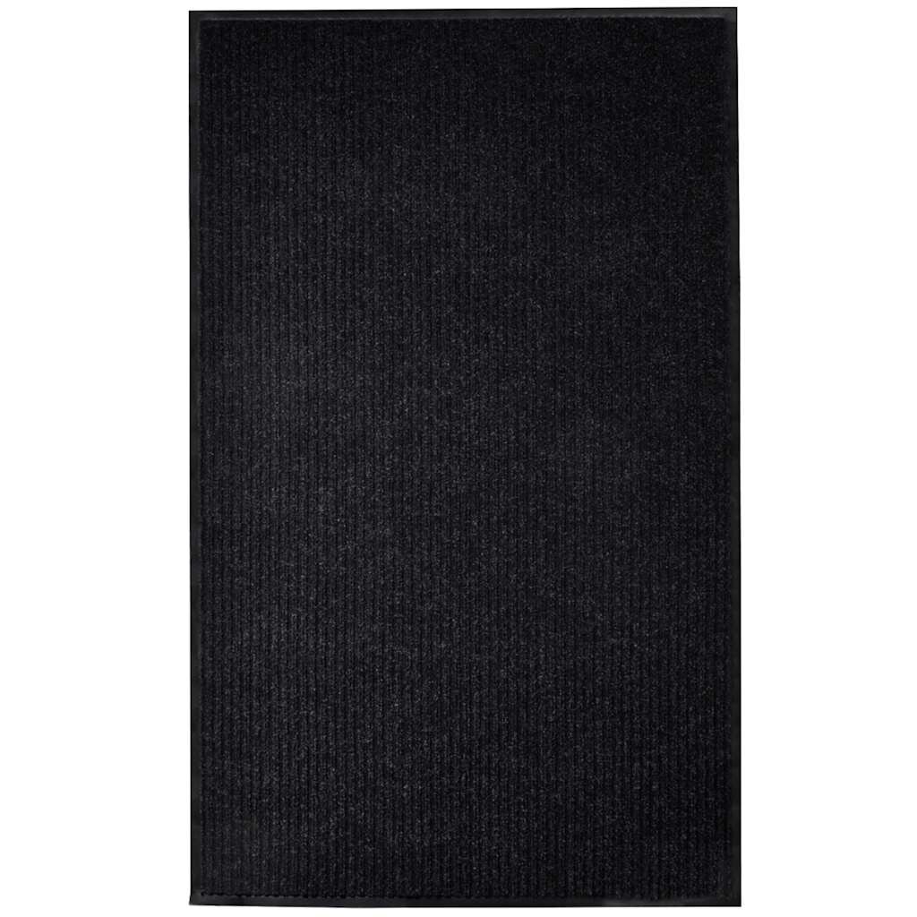 vidaXL Изтривалка за врата черна 117x220 см PVC