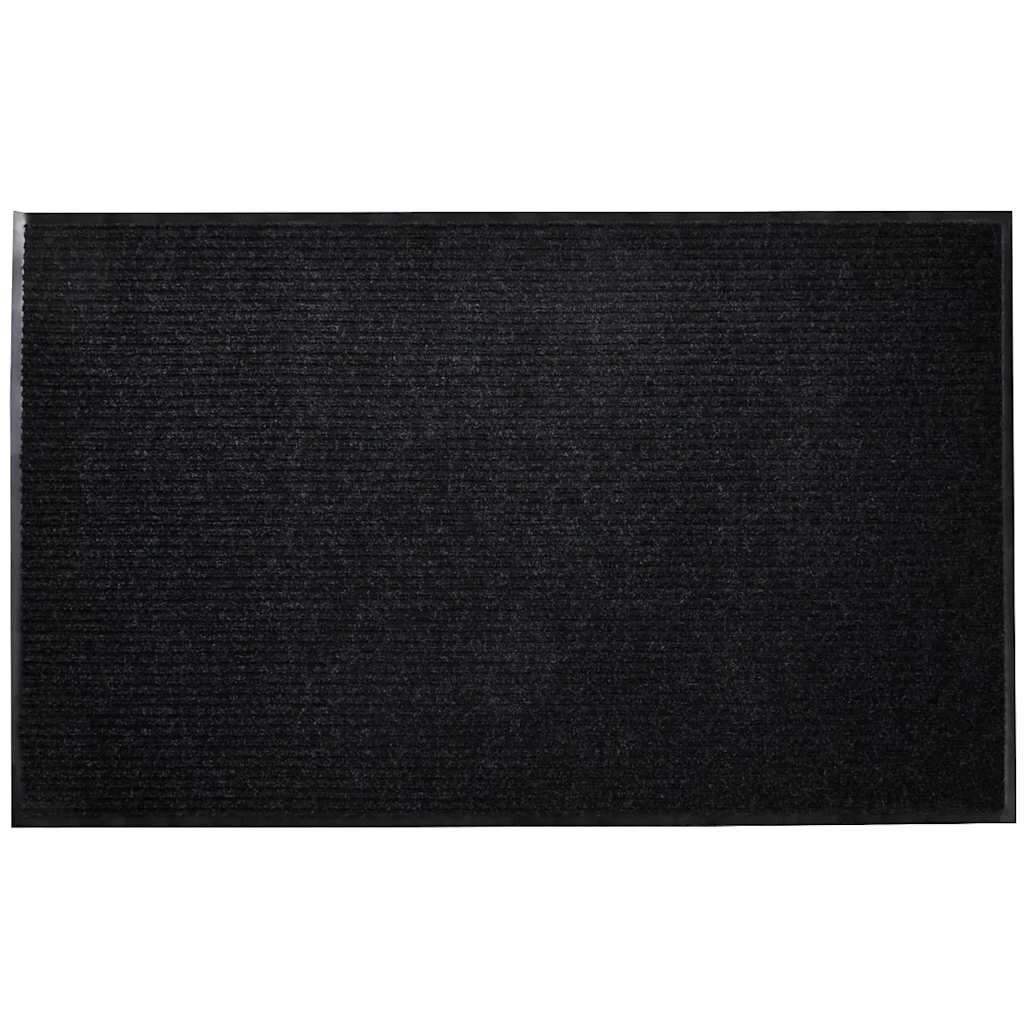 vidaXL Изтривалка за врата черна 120 x 180 см PVC