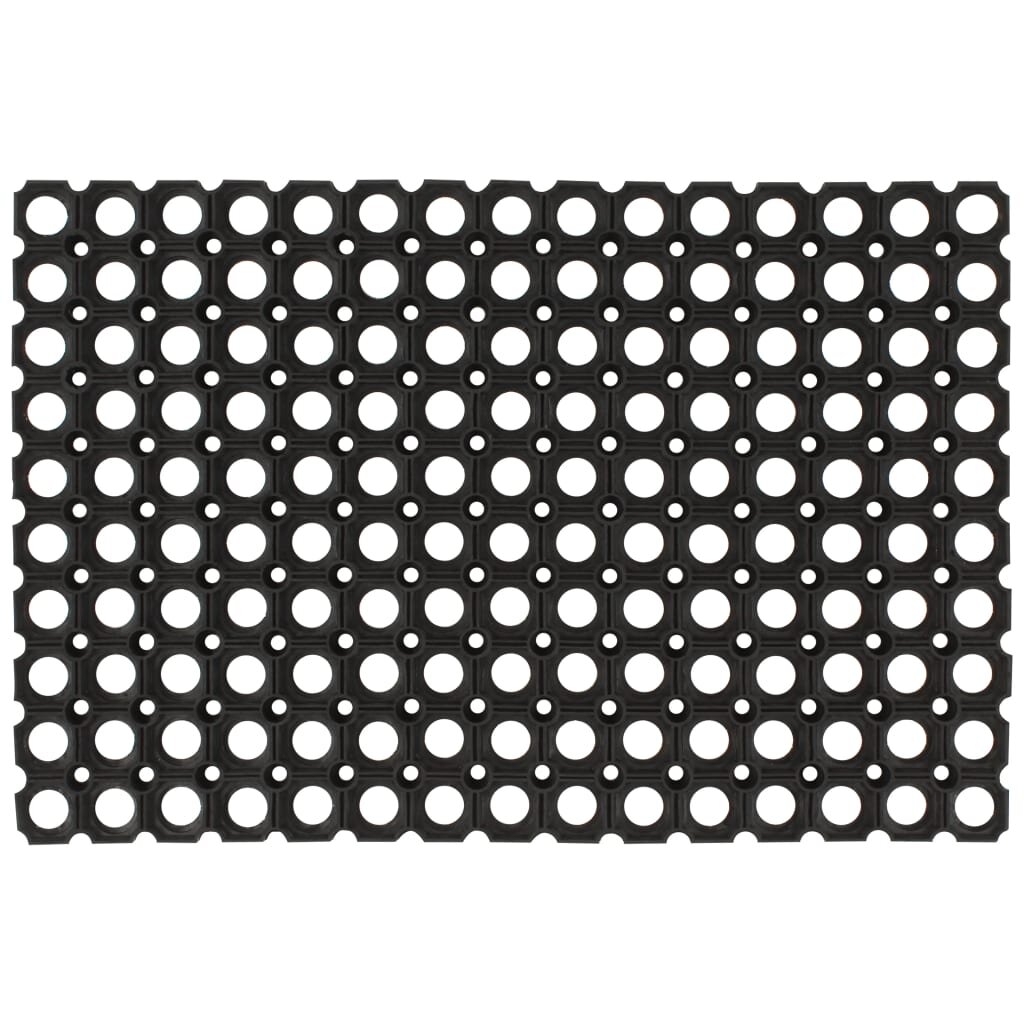 vidaXL Изтривалка за врата правоъгълна 60x80 см гума