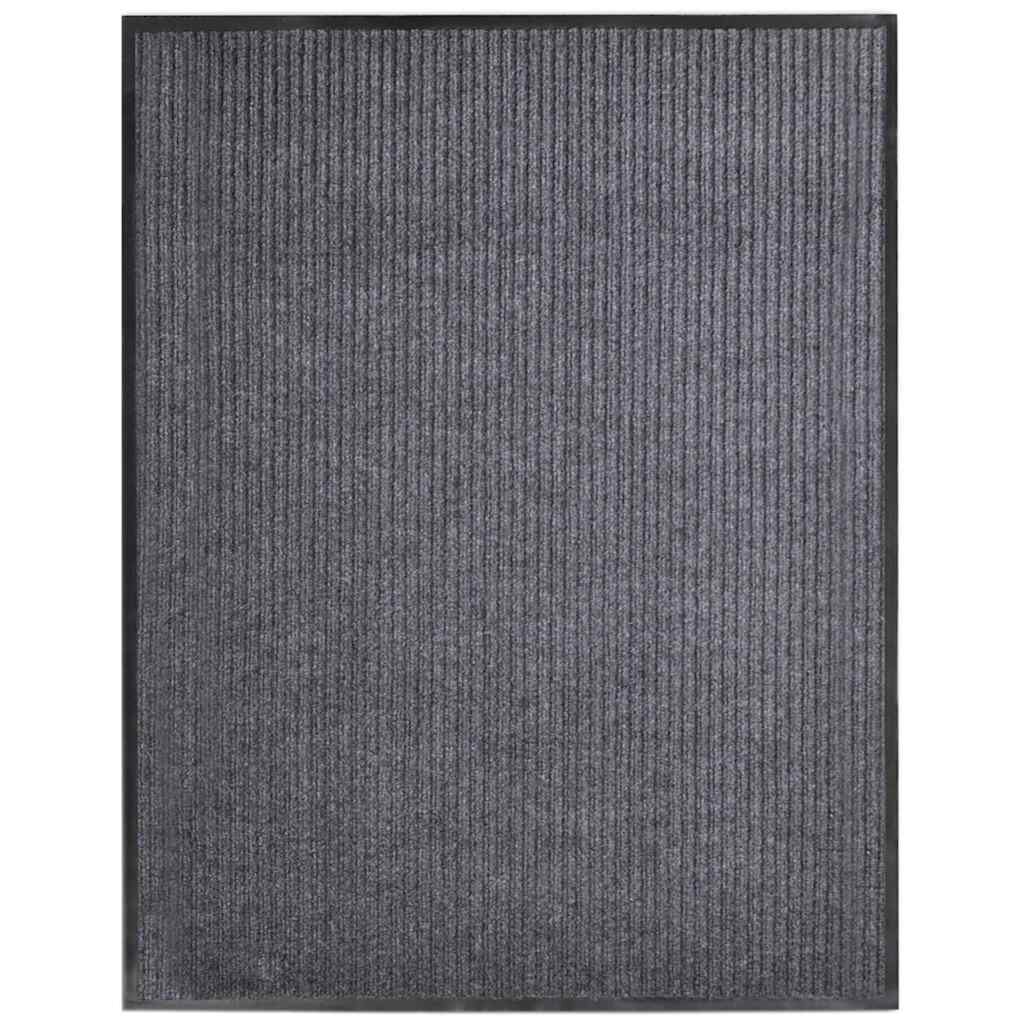 vidaXL Изтривалка за врата сива 117x220 см PVC