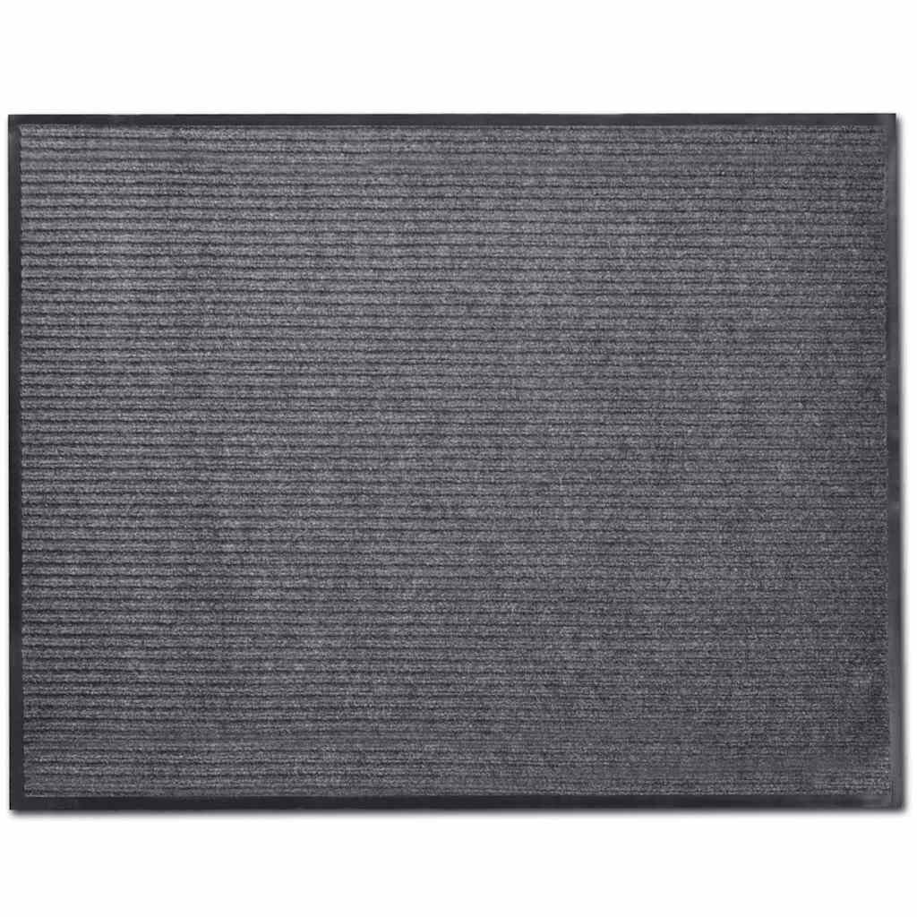 vidaXL Изтривалка за врата сива 90 x 120 см PVC
