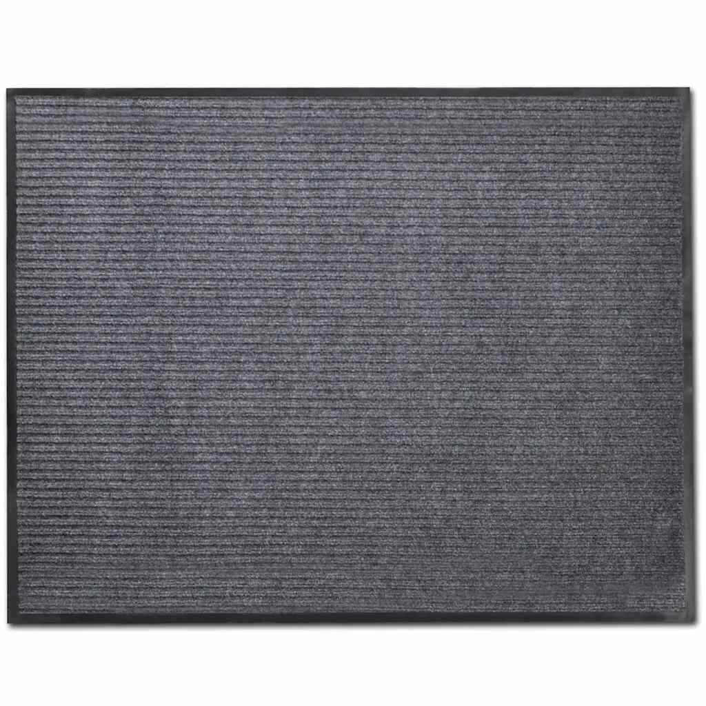 vidaXL Изтривалка за врата сива 90 x 150 см PVC