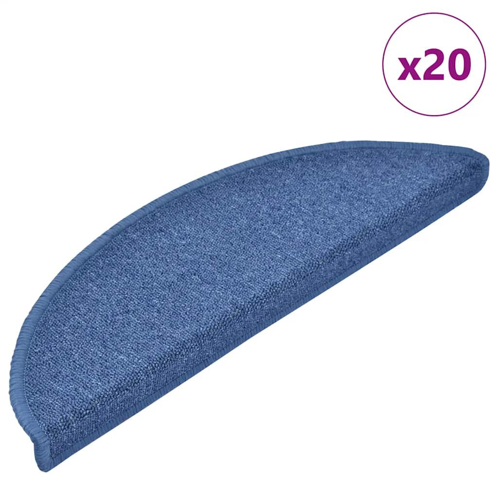 vidaXL Изтривалки за стълби 20 бр. 56x17x3 см сини полукръгли
