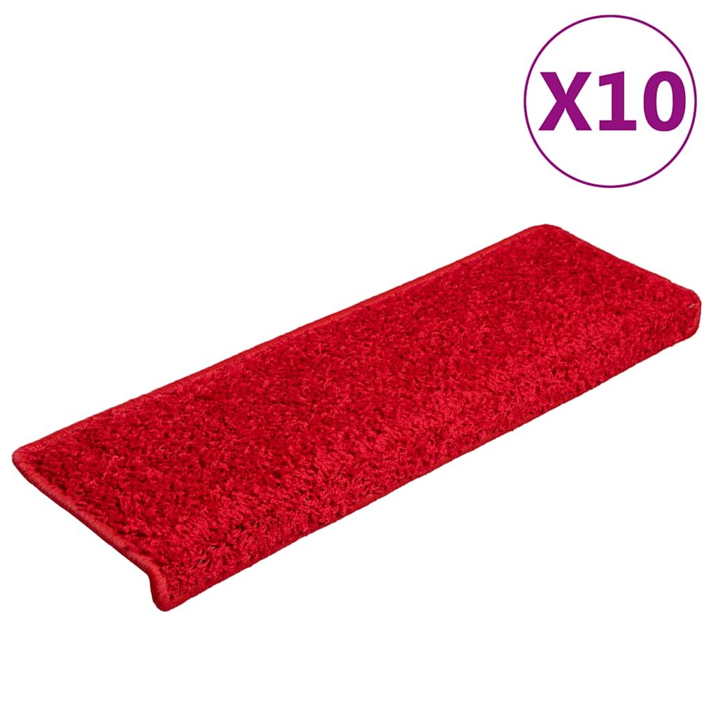 vidaXL Изтривалки за стълби 20 бр. 65x21x4 см червени с правоъгълен кант