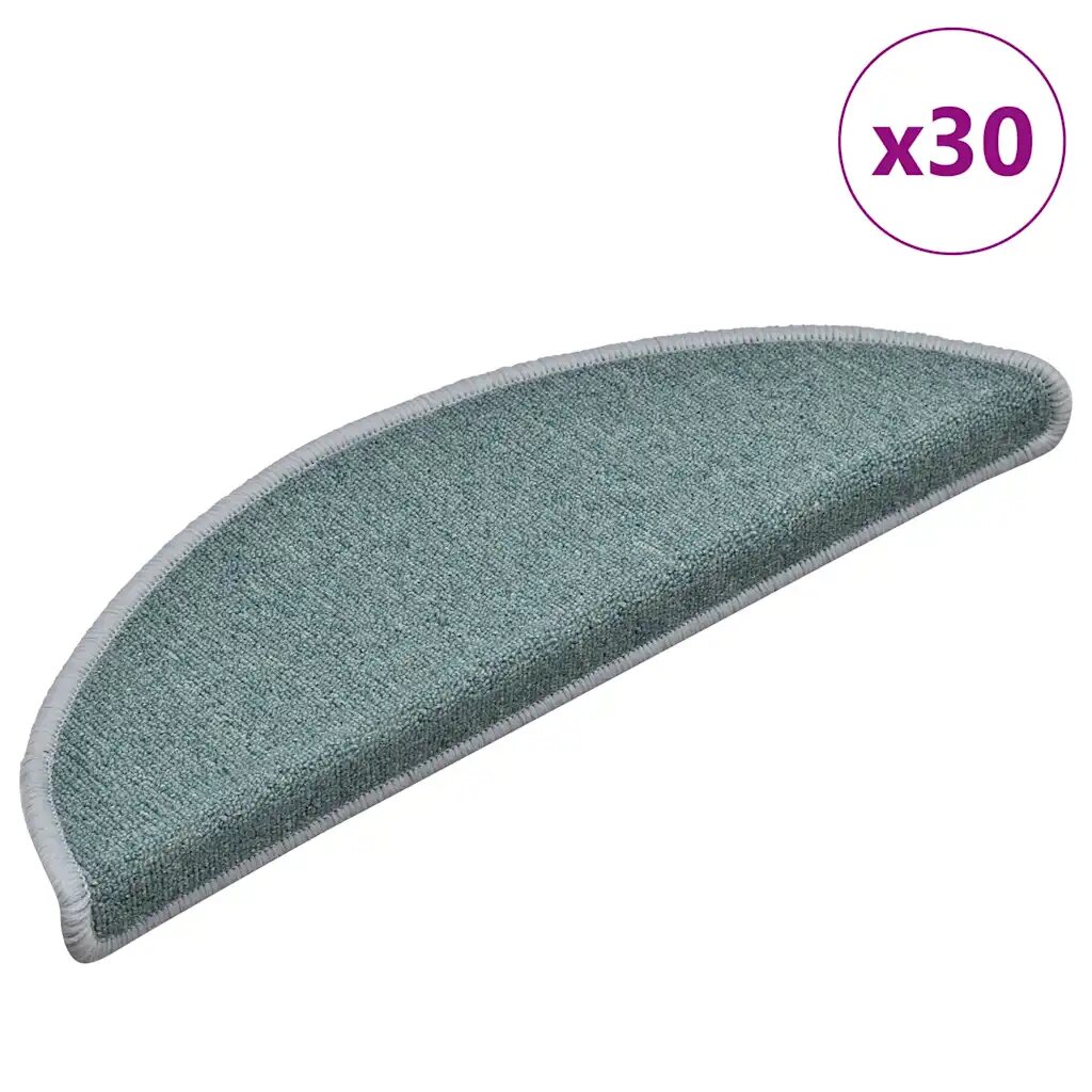 vidaXL Изтривалки за стълби 30 бр. 56x17x3 см морскосини полукръгли