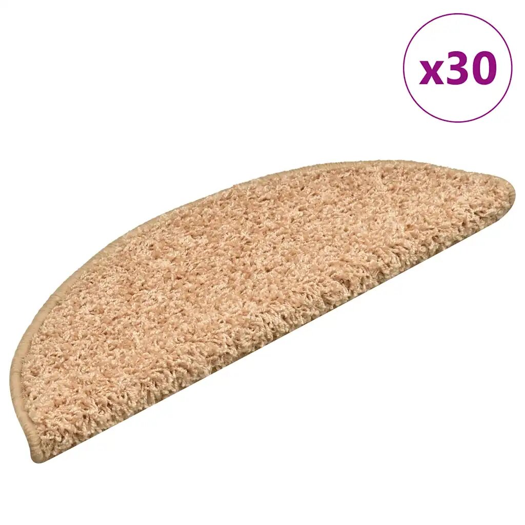 vidaXL Изтривалки за стълби 30 бр. 56x17x3 см златни полукръгли