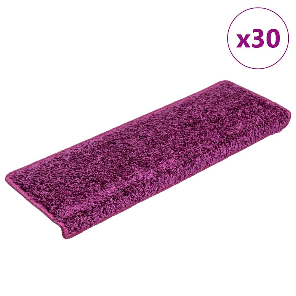vidaXL Изтривалки за стълби 30 бр. 65x21x4 см лилави правоъгълни кант