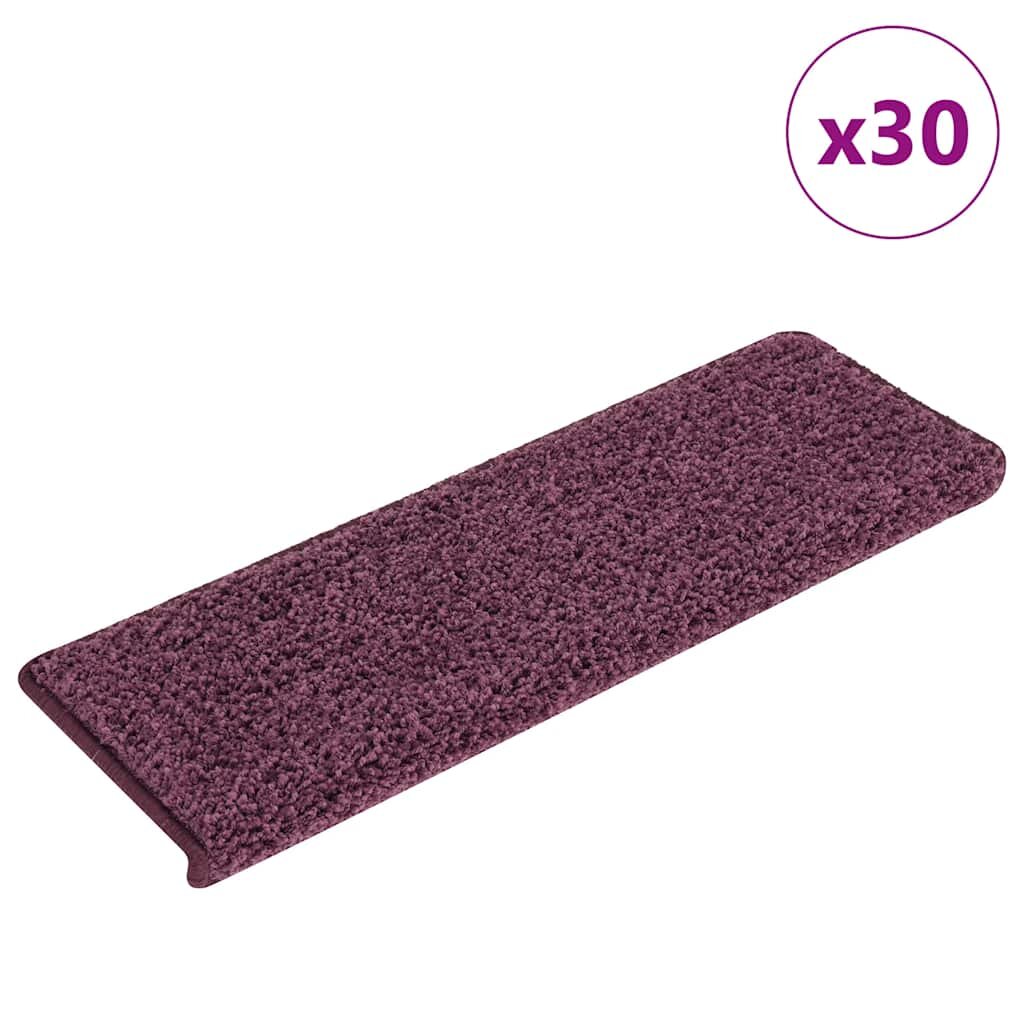 vidaXL Изтривалки за стълби 30 бр. 65x21x4 см тъмнолилави правоъгълни кант