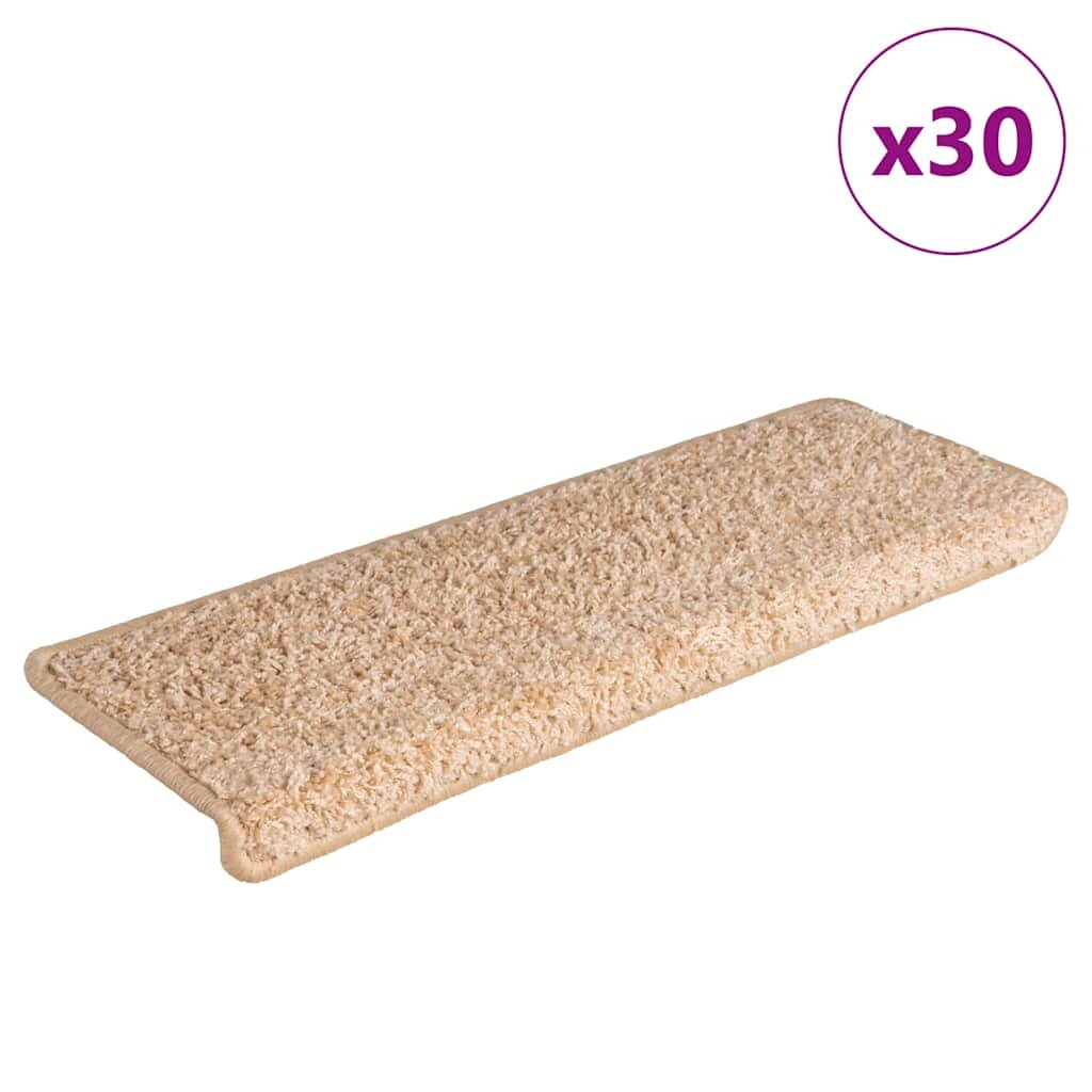 vidaXL Изтривалки за стълби 30 бр. 65x21x4 см златисти правоъгълни кант