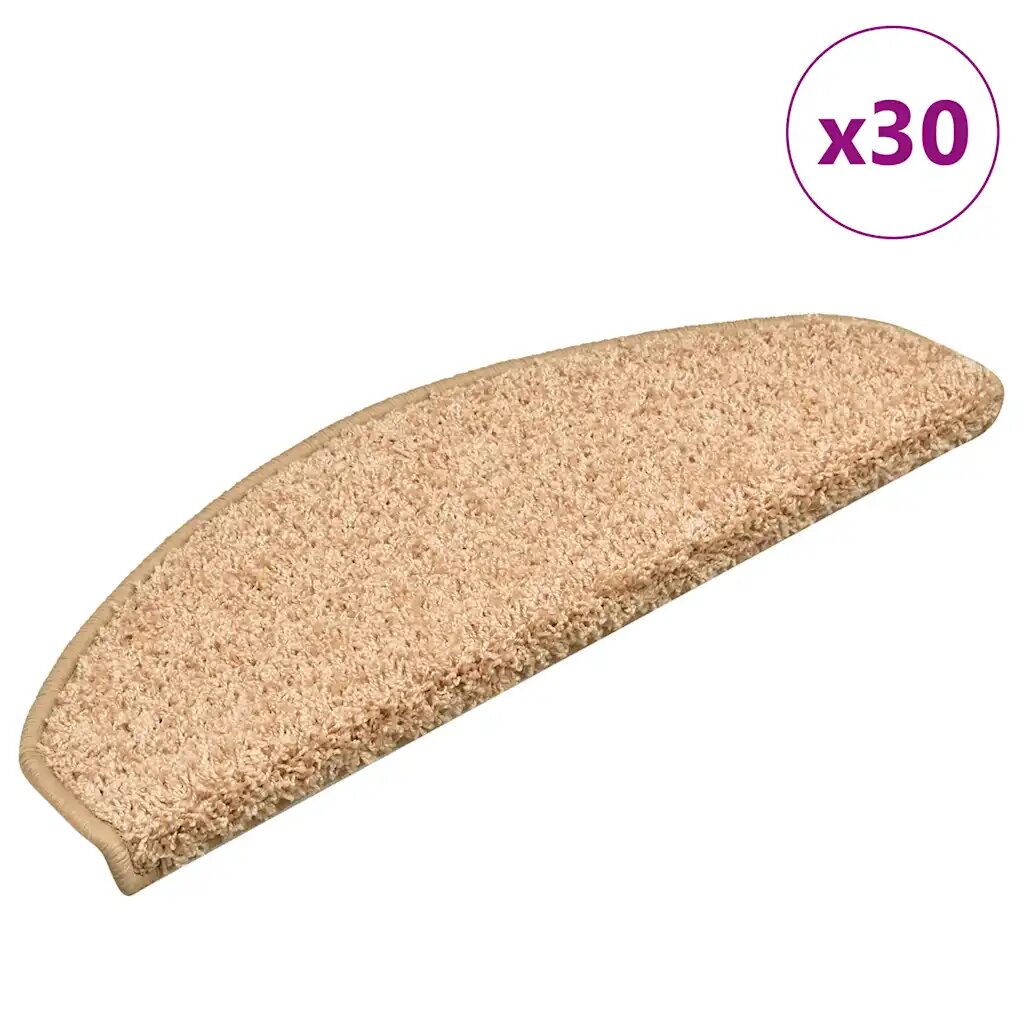 vidaXL Изтривалки за стълби 30 бр. 65x21x4 см златни полукръгли големи