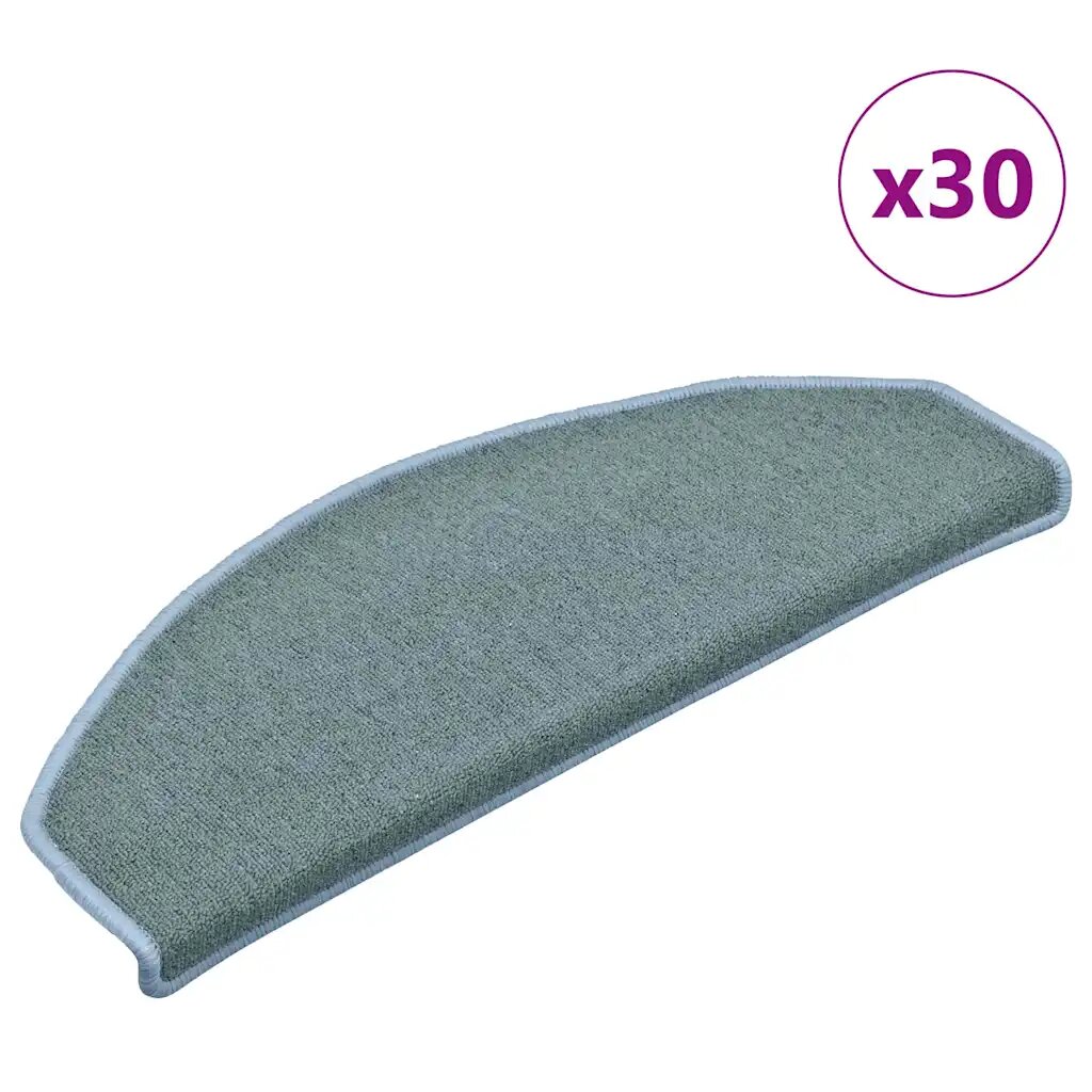 vidaXL Изтривалки за стълби 30 бр. 65x24x4 см морско сини полукръгли големи