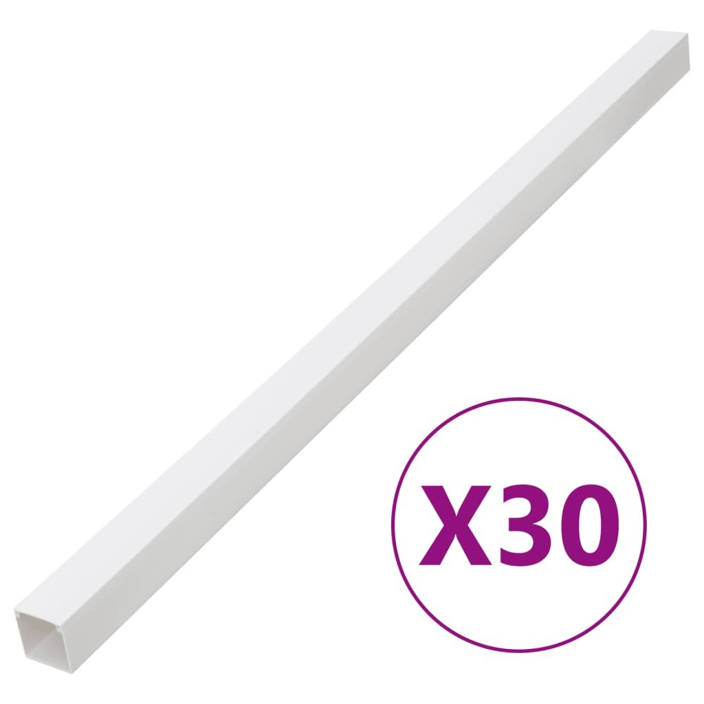 vidaXL Кабелен канал 100x60 мм 30 м PVC