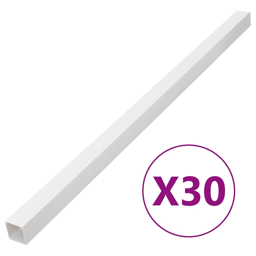 vidaXL Кабелен канал 40x25 мм 30 м PVC