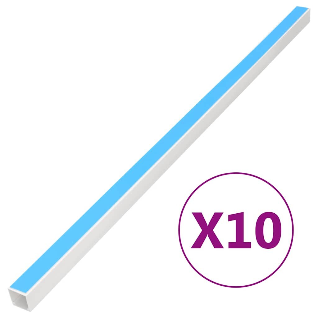 vidaXL Кабелен канал самозалепващ 10x10 мм 10 м PVC