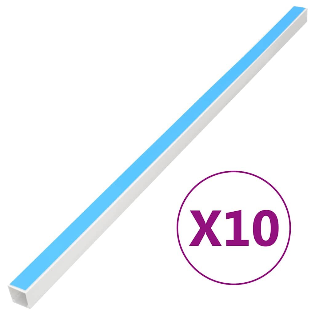 vidaXL Кабелен канал самозалепващ 40x40 мм 10 м PVC