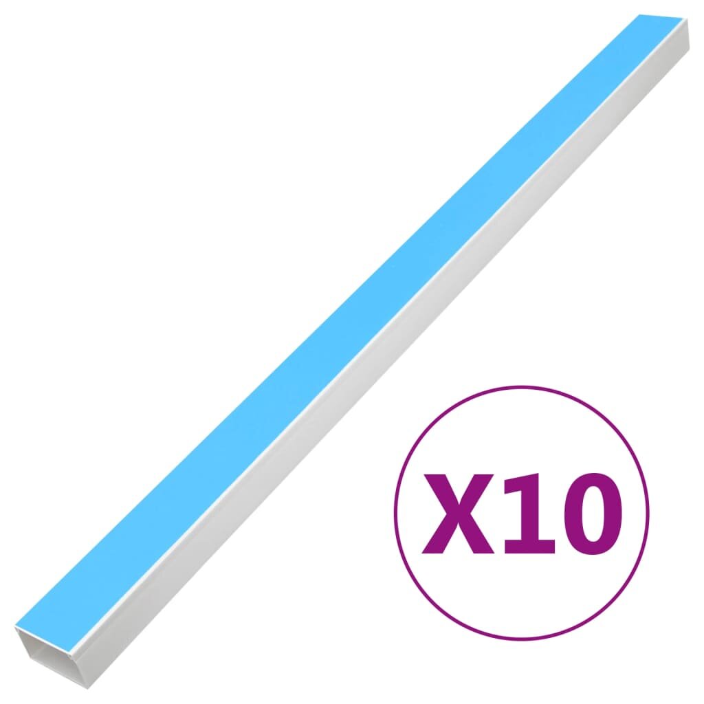 vidaXL Кабелен канал самозалепващ 60x40 мм 10 м PVC