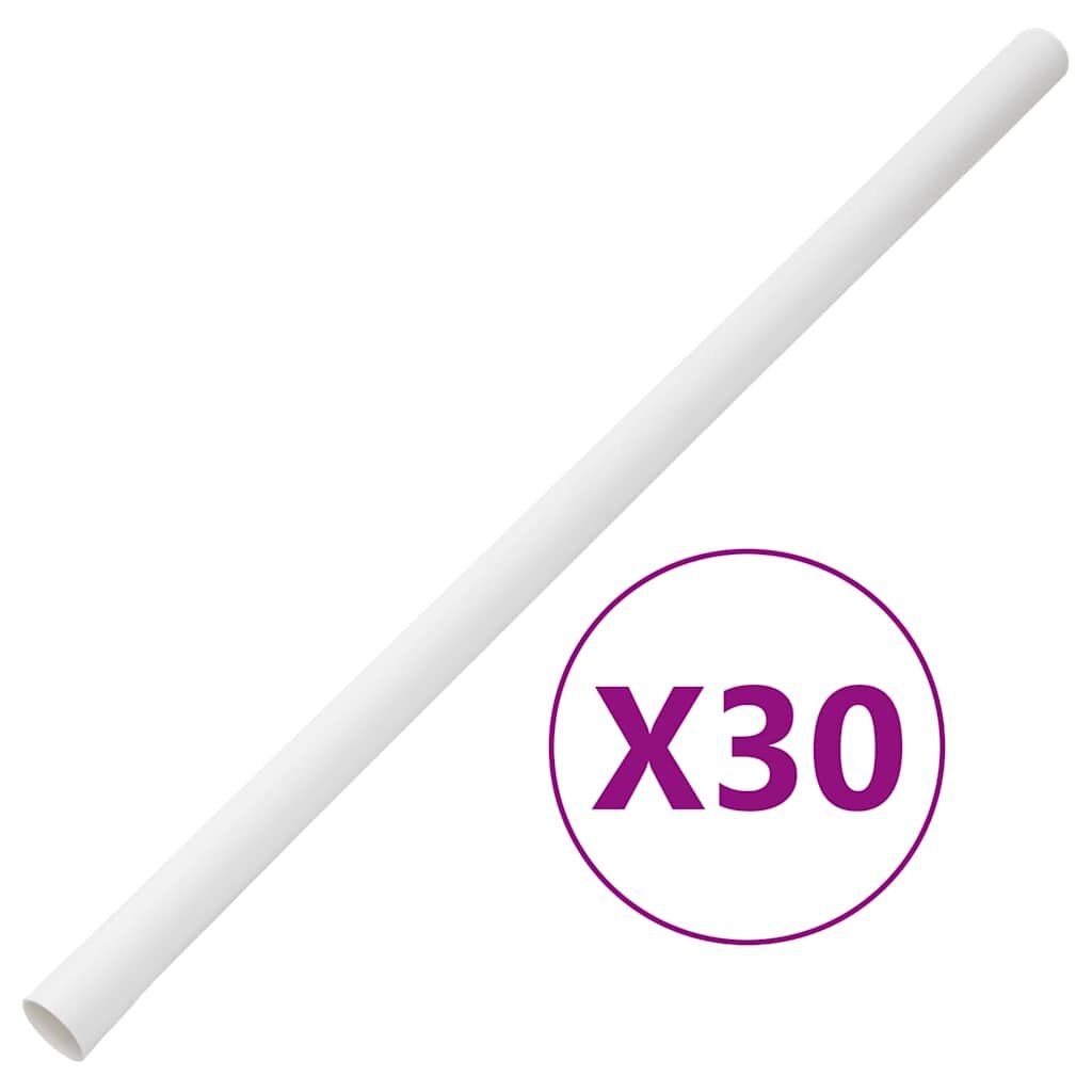 vidaXL Кабелни канали Ø30 мм 30 м PVC