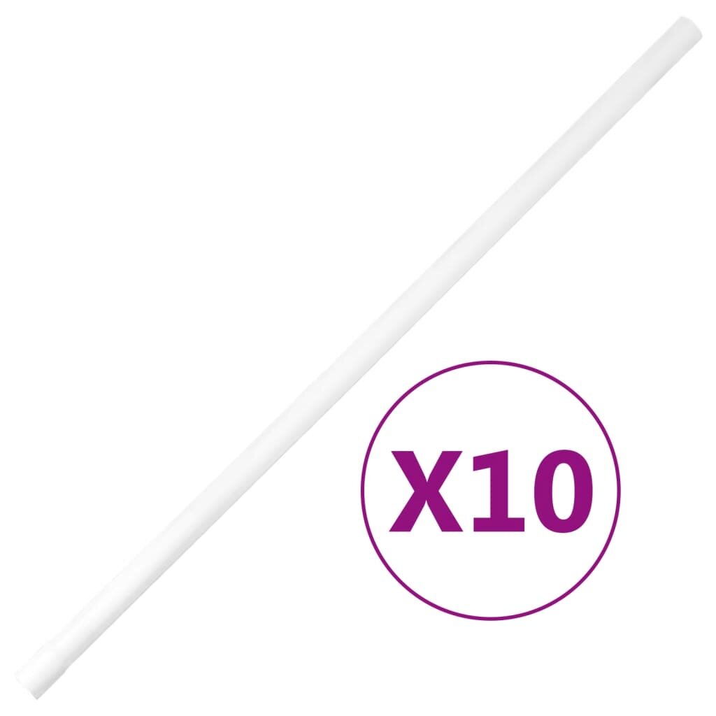 vidaXL Кабелни канали с клипсове Ø25 мм 10 м PVC