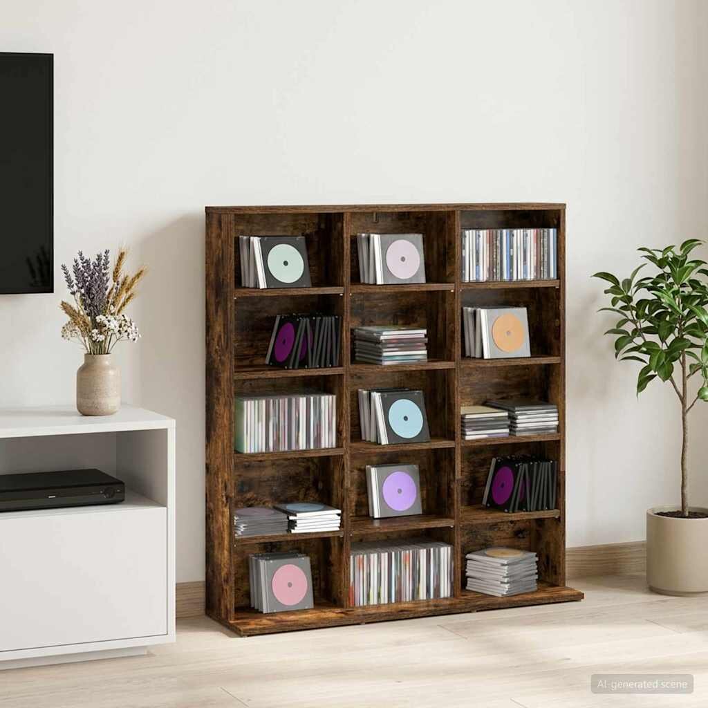 vidaXL Кабинет за CD Опушен дъб 96 x 235 x 975 см