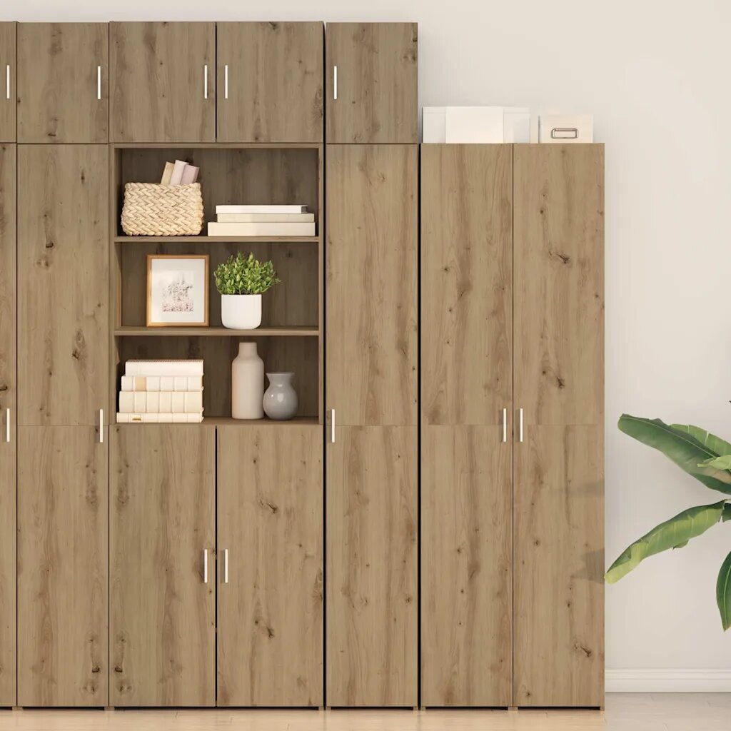 vidaXL Кабинет за съхранение с рафтове Дъб артизан 30 x 425 x 225 см
