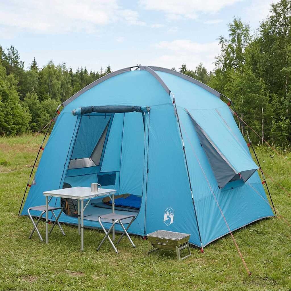 vidaXL Кабинна палатка с покрив Синьо 210 x 210 x 138 см Полиестер