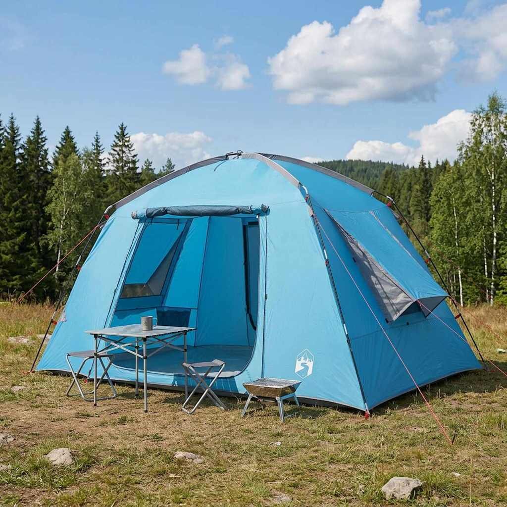 vidaXL Кабинна палатка с покрив Синьо 300 x 210 x 156 см Полиестер