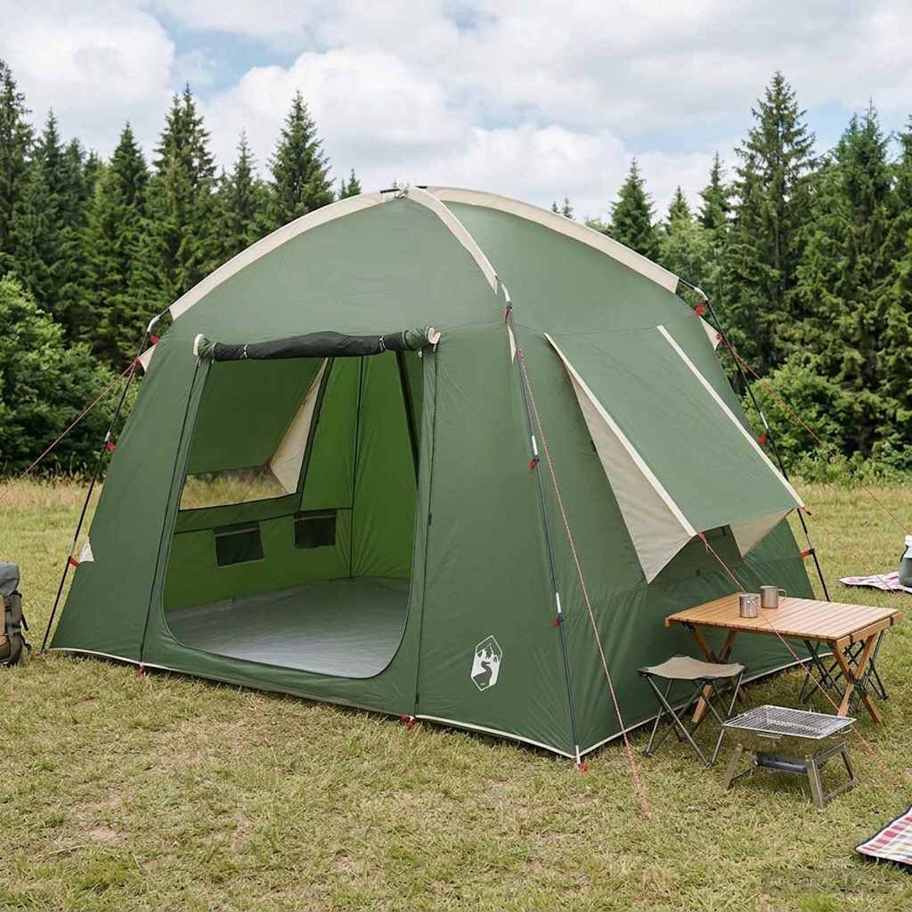vidaXL Кабинна палатка с покрив Зелено 210 x 210 x 138 см Полиестер