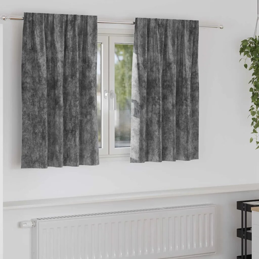 vidaXL Кадифени завеси 2 бр. Сив 140 x 140 cm Кадифе