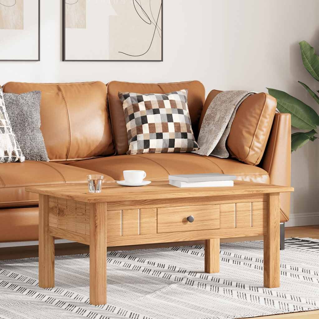 vidaXL Кафе маса 100x60x435 см бор масив Panama Range