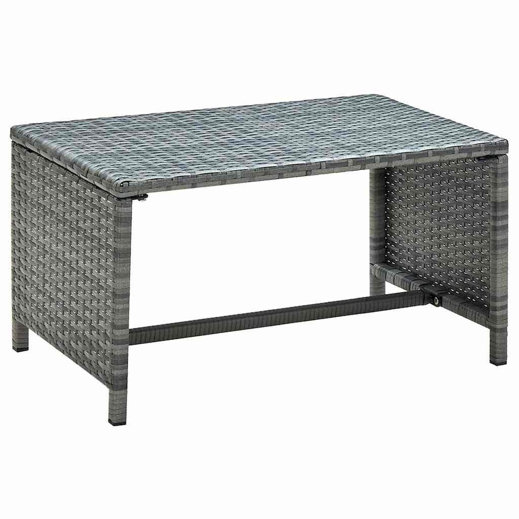 vidaXL Кафе маса антрацит 70x40x38 см полиратан