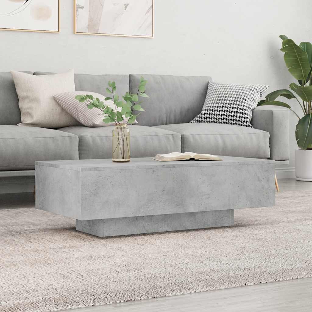 vidaXL Кафе маса бетонно сива 100x495x31 см инженерно дърво
