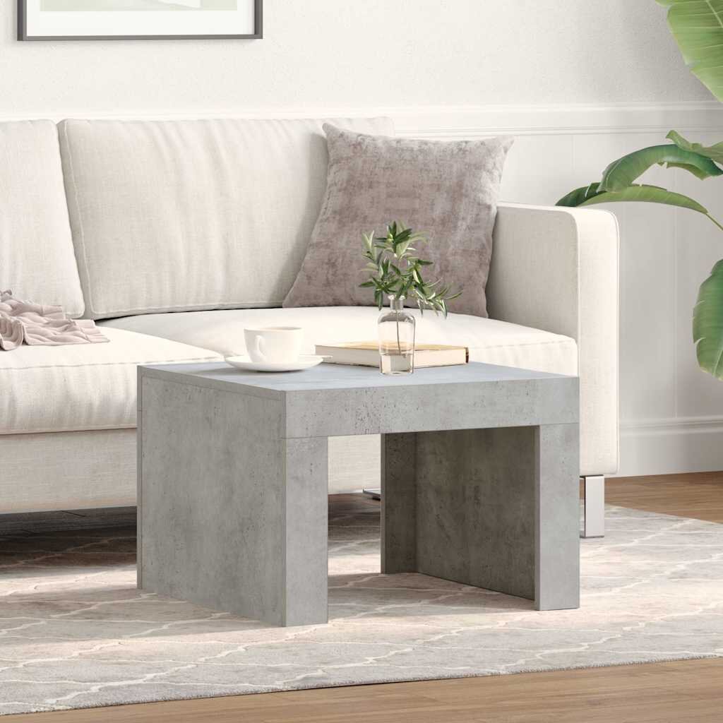 vidaXL Кафе маса бетонно сива 50x50x35 см инженерно дърво