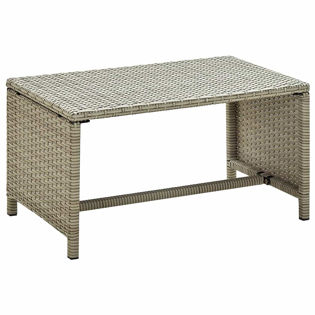 vidaXL Кафе маса бежова 70x40x38 см полиратан