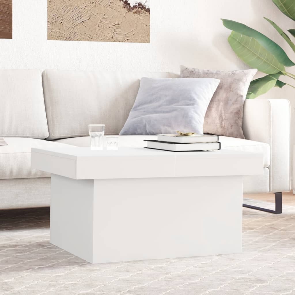 vidaXL Кафе маса бяла 100x55x40 см инженерно дърво