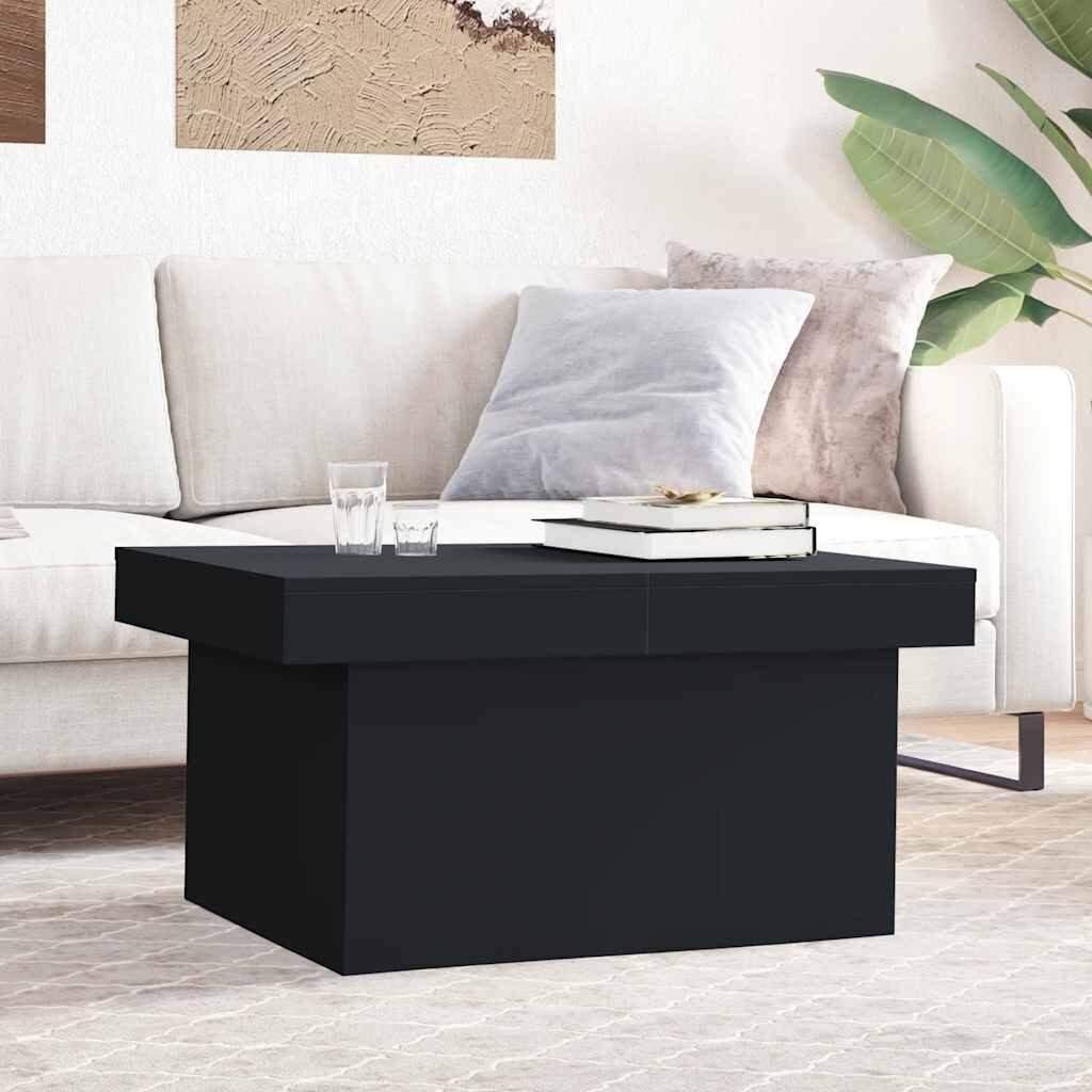 vidaXL Кафе маса черна 100x55x40 см инженерно дърво