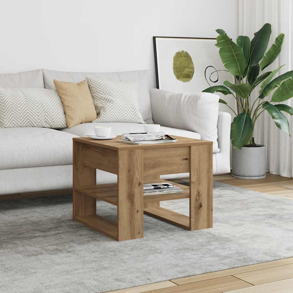vidaXL Кафе маса дъб артизан 555x55x45 см инженерно дърво