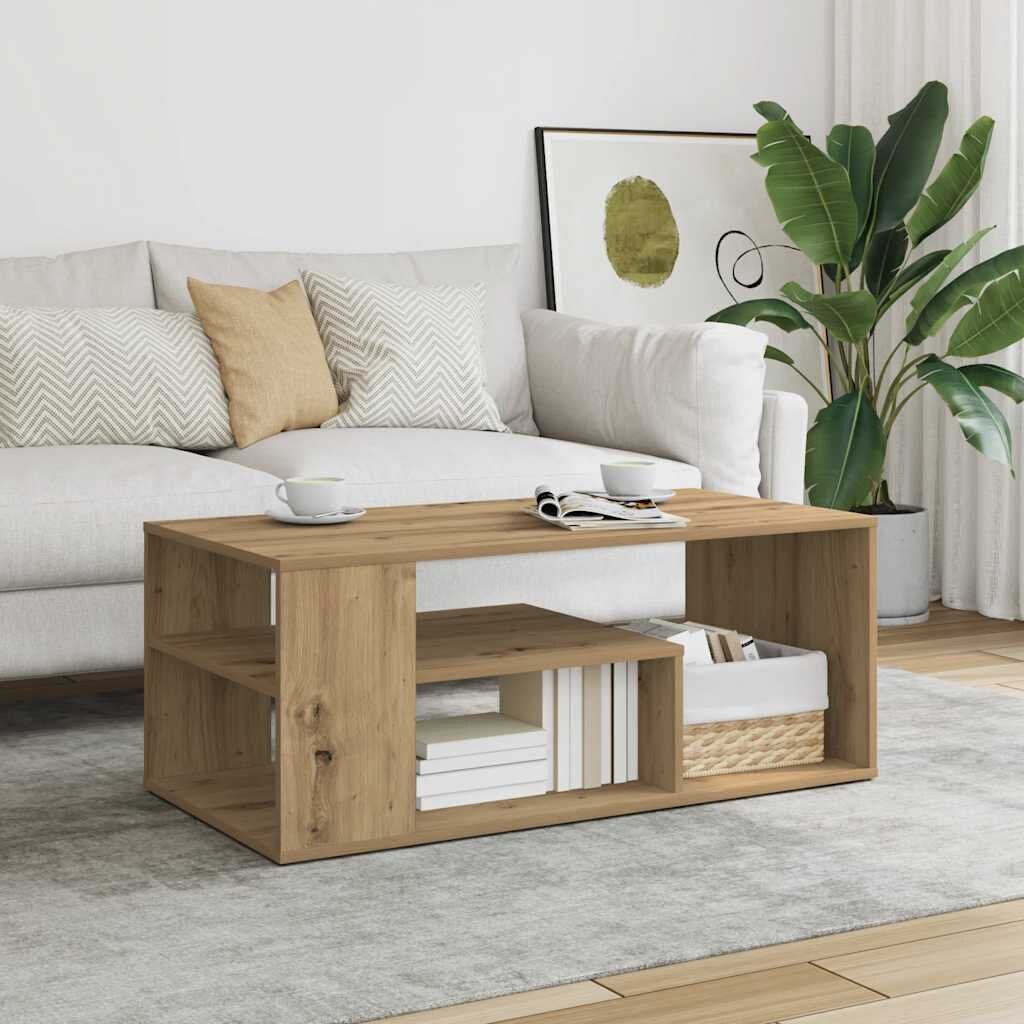 vidaXL Кафе маса дъб сонома 100x50x40 см инженерно дърво